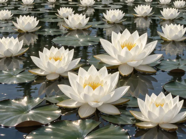 白睡莲种植水深0.2-2米，浮叶植物养护与观赏指南