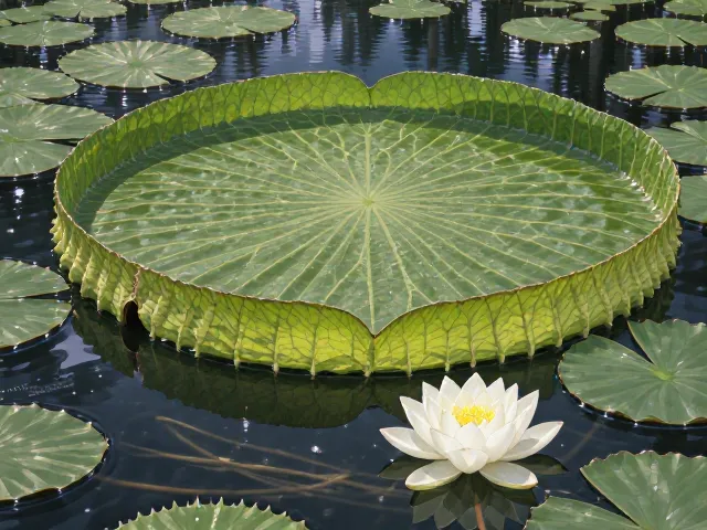 王莲象征力量，白睡莲净化水质，水生植物生态价值解析