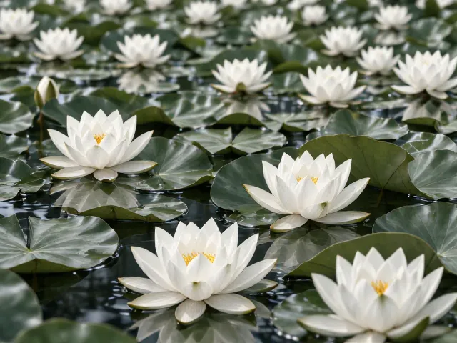 白睡莲，古典诗词常客，花期长且美，庭院种植首选