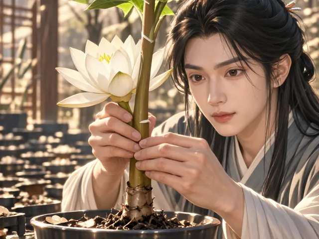 白睡莲根茎扦插教程,古典诗词常客的高成活率养护指南