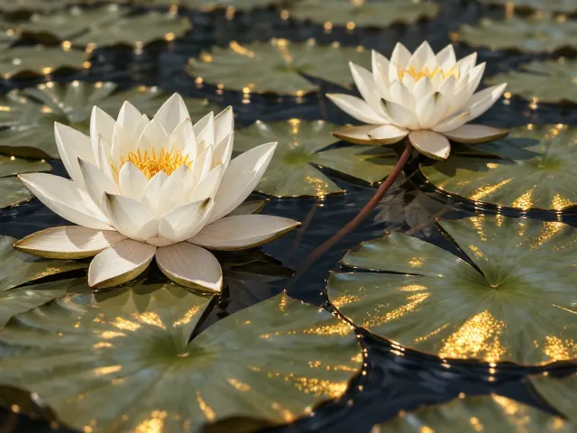 白睡莲与金银莲花区别，叶面角辨识技巧及养护指南