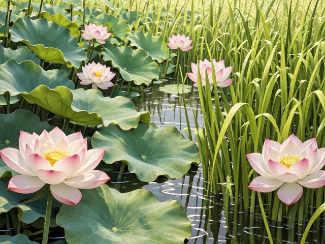 荷花与菖蒲怎么养？牢记忌干旱，水培土培都爆盆