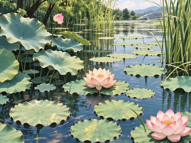 荷花与菖蒲怎么养？牢记忌干旱，水培土培都爆盆