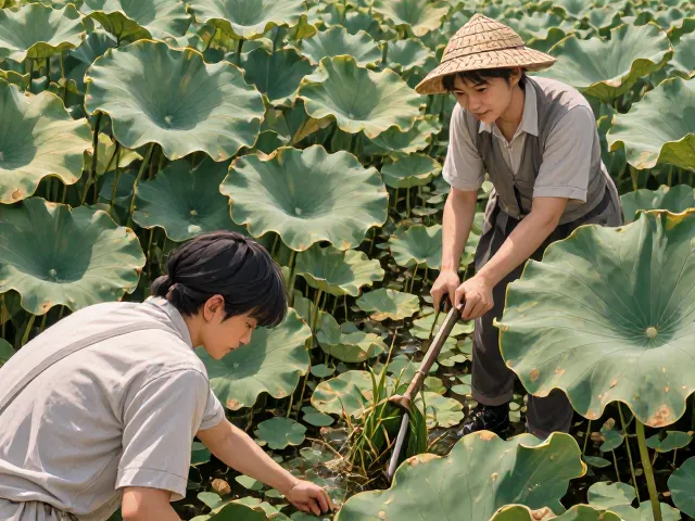 荷花叶斑病防治,定期除草是关键,附科学养护指南