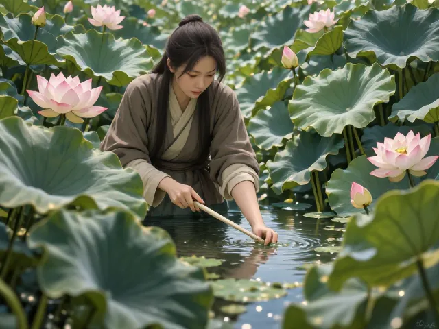 荷花定期除草技巧，保持微酸性至中性水质更易爆花