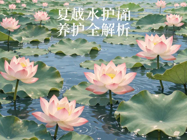 荷花春夏盛放，冬季浅水越冬指南，四季养护全解析
