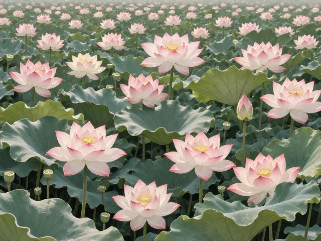 荷花生生不息，探寻自然生命力与永恒之美