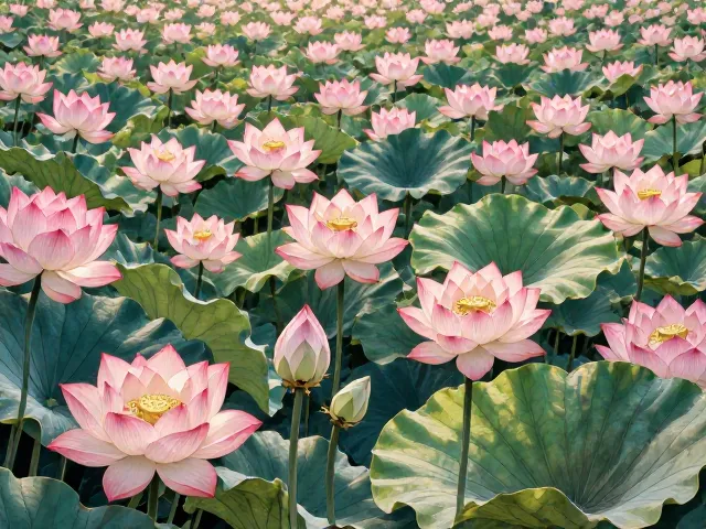 荷花生生不息，探寻自然生命力与永恒之美