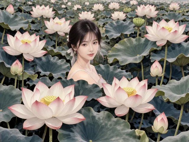 荷花生生不息，探寻自然生命力与永恒之美