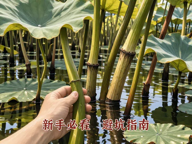 沼泽地荷花根茎分割技巧，新手必看高清教程与避坑指南