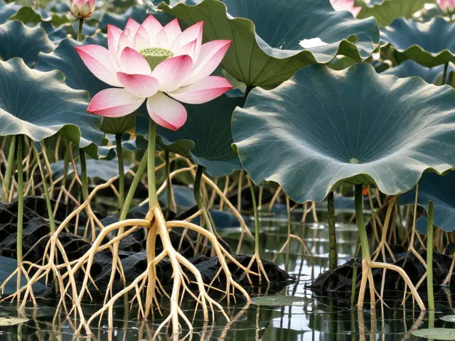 荷花为何适应浅水湿地？挺拔姿态背后的生态秘密