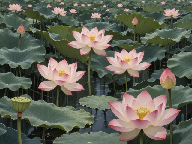 荷花为何适应浅水湿地？挺拔姿态背后的生态秘密