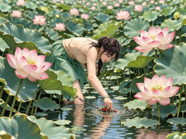 荷花定期除草防红蜘蛛，守护水景美观的3个关键技巧