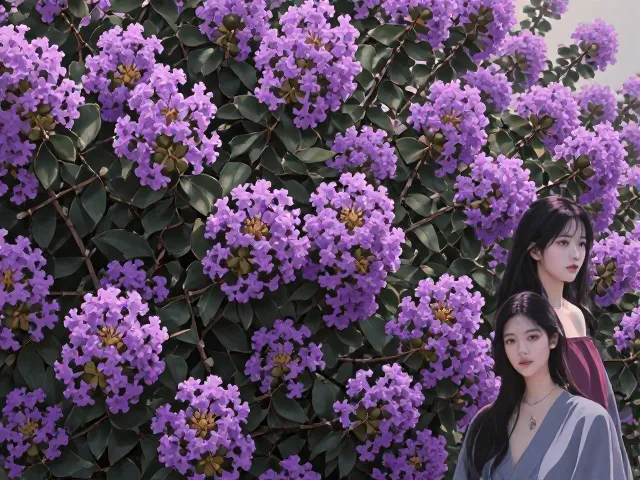 紫薇树果期观赏指南,丛植掩映打造庭院高级感