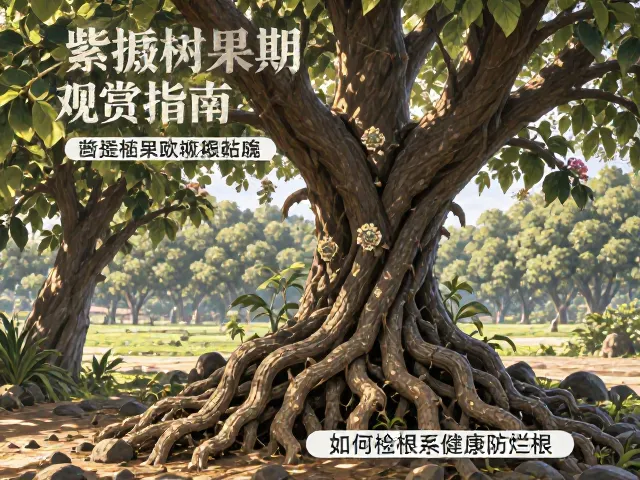 紫薇树果期观赏指南，如何检查根系健康防烂根