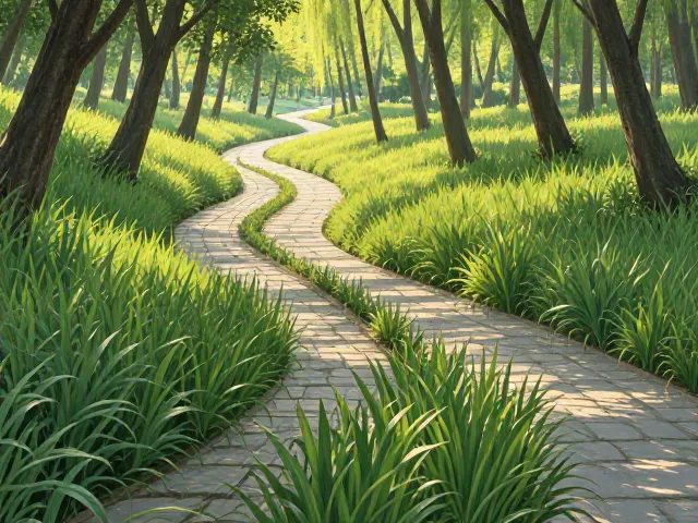 石菖蒲打造生态廊道，重现生机勃勃自然美景