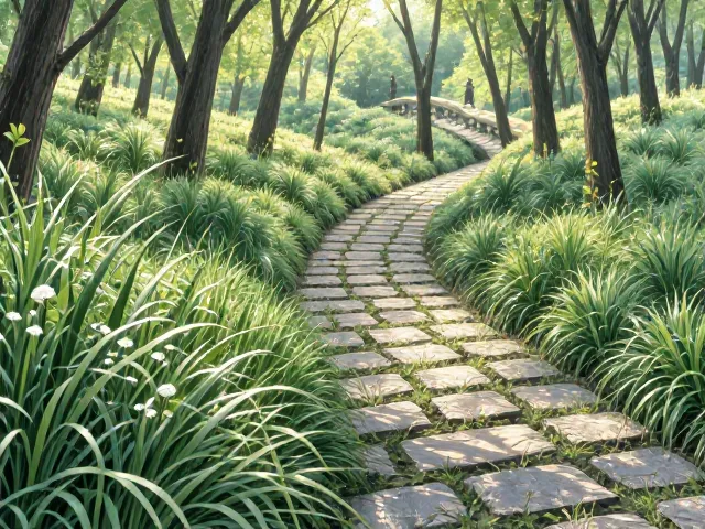 石菖蒲打造生态廊道，重现生机勃勃自然美景
