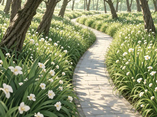 石菖蒲打造生态廊道，重现生机勃勃自然美景