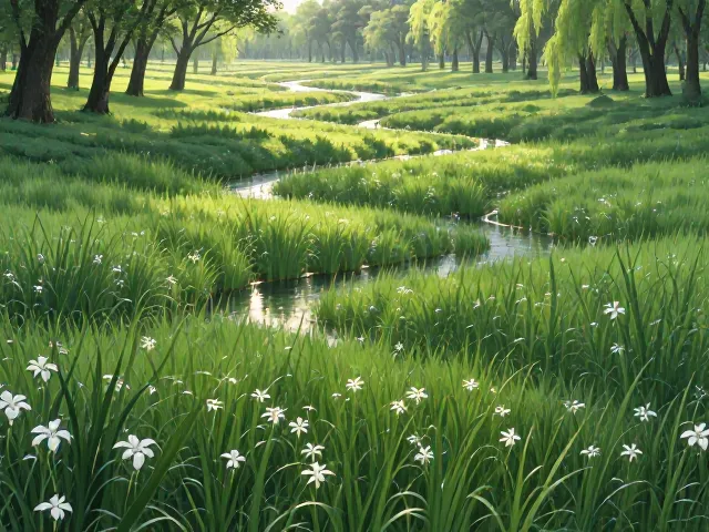 石菖蒲在公园湿地的应用，打造层次丰富的生态景观