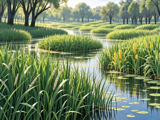 公园湿地石菖蒲,层次丰富的生态景观与观赏价值解析
