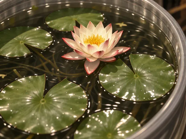 迷你睡莲水位下降过快?检查容器/缸体是否渗漏