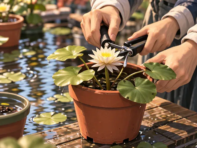 迷你睡莲塑料盆修剪指南，如何科学修剪植物促开花