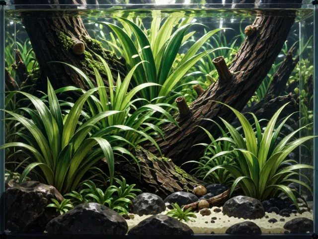 水榕造景技巧,打头剪法,后景背景搭配,打造层次感水草缸