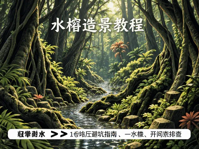 雨林缸水榕造景教程,详细开缸步骤与避坑指南