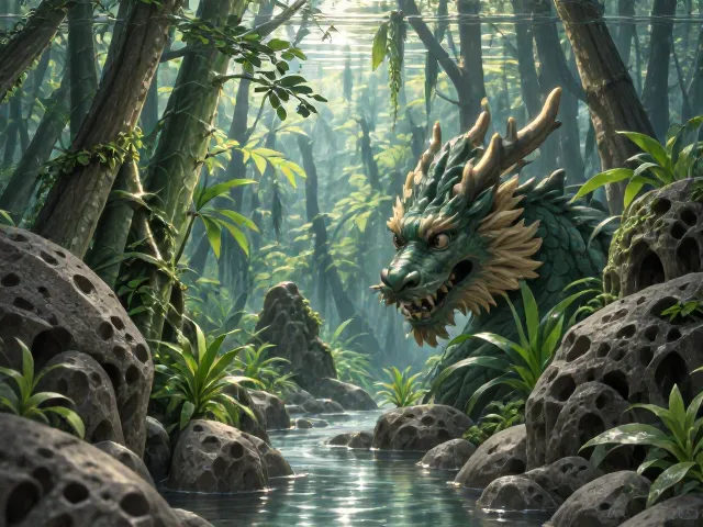 水榕配青龙石造景，打造迷你生态瓶，新手也能养出高颜值水下森林