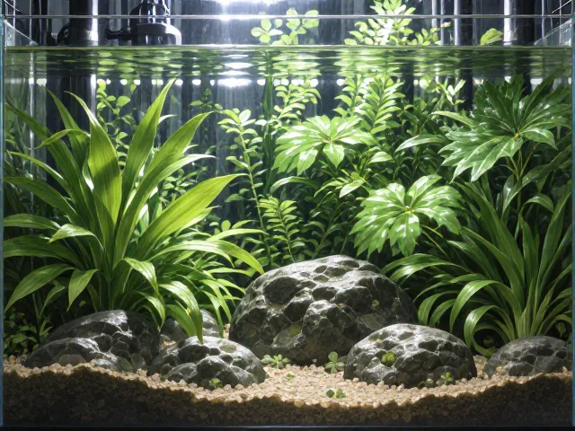 水榕造景指南,PH值6.0-7.0搭配定期换水,打造低维护水草缸
