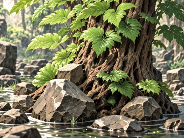 小水榕适合沉木岩石造景,18-28度生长旺盛