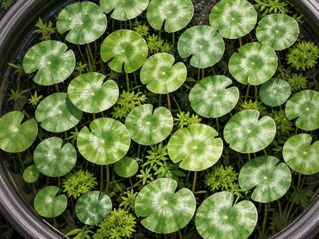 铜钱草配水生苔藓打造中型水景,百元内高颜值方案