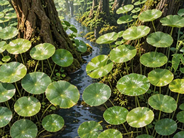 铜钱草配水生苔藓打造中型水景,百元内高颜值方案