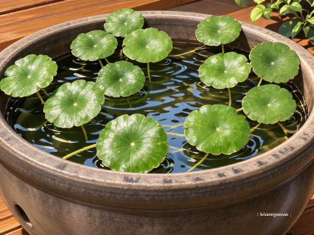 铜钱草组合水景盆,视觉设计师的治愈系桌面美学指南
