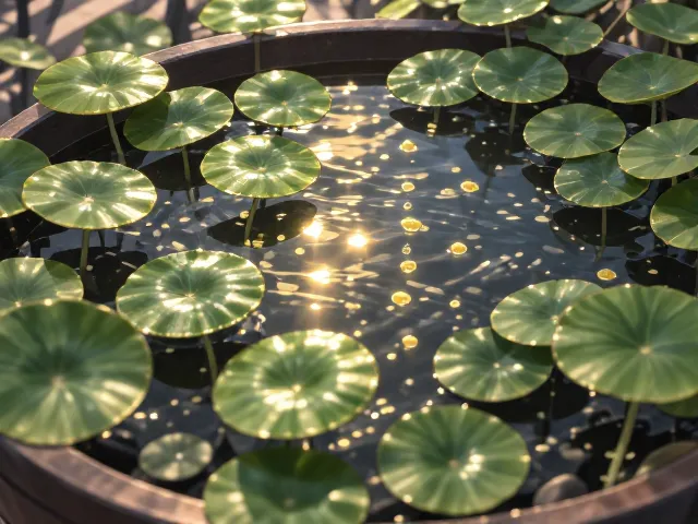 铜钱草组合水景盆,视觉设计师的治愈系桌面美学指南