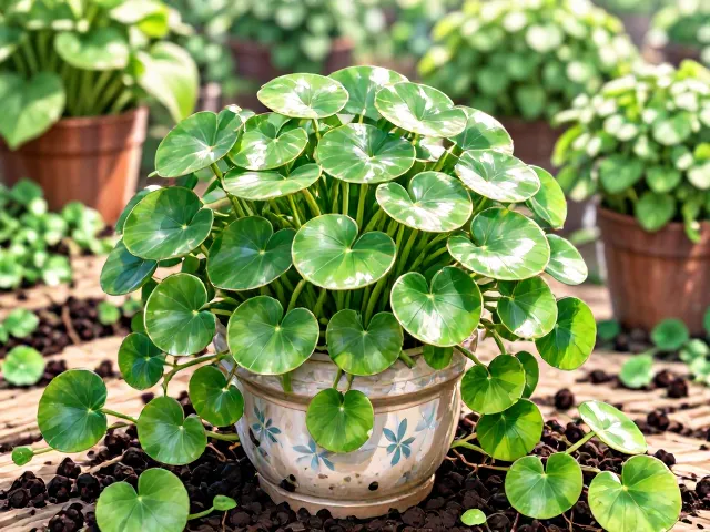 铜钱草移栽定植指南，选对陶瓷花盆，爆盆快又美