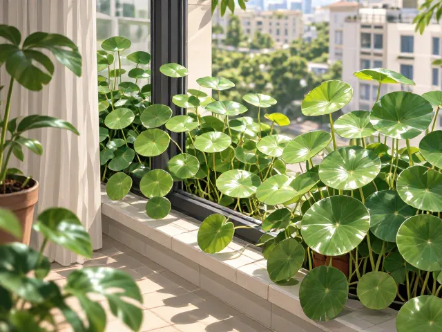 阳台窗台养铜钱草，简约现代风打造清新治愈小花园