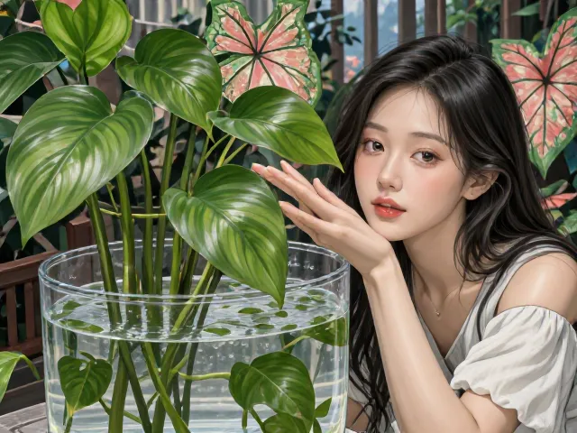 绿萝水培转水技巧，彩叶芋也能水培？3步教你轻松转水培