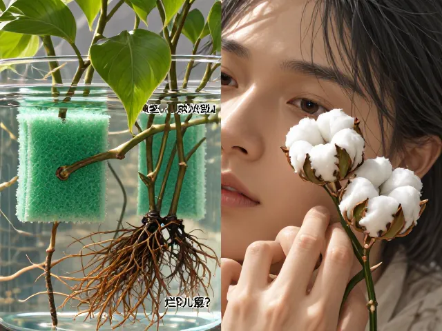 绿萝水培海绵固定vs定植棉，哪种更稳不烂根？
