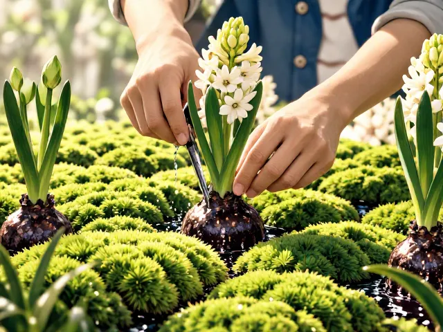 风信子水培定植教程，苔藓装饰技巧与养护指南