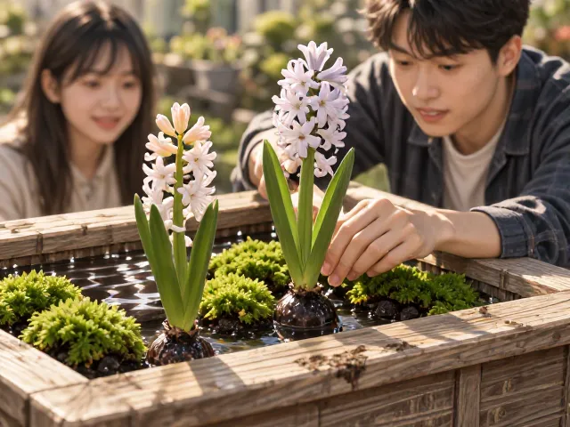 风信子水培定植教程，苔藓装饰技巧与养护指南