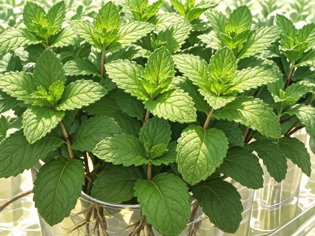 薄荷水培加营养液,鲜叶入菜超香!