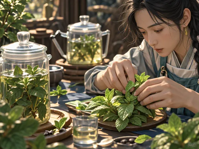 薄荷水培技巧，制作香草茶与芳香疗愈指南