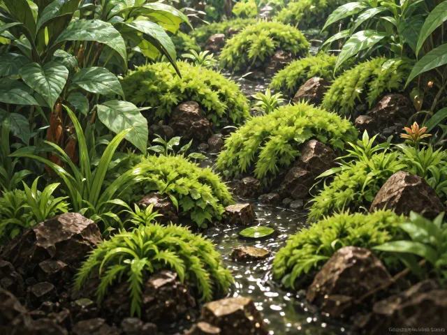 薄荷水培苔藓微景，无土栽培打造高颜值桌面绿植