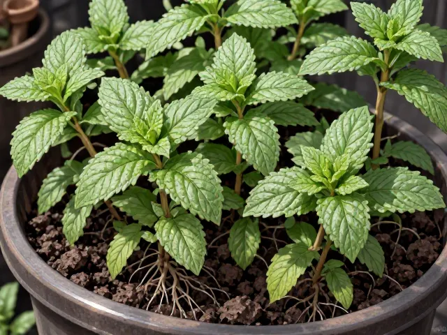 薄荷水培徒长细弱？换大定植篮，控光，3天恢复壮苗