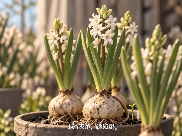风信子根脱水干枯?极简线条养护指南,拯救球根复花