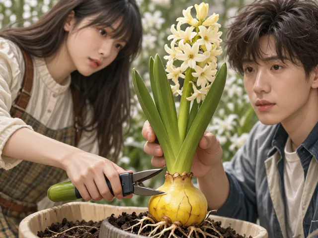 风信子根茎发黄?3招解决病虫害,视觉重心更突出