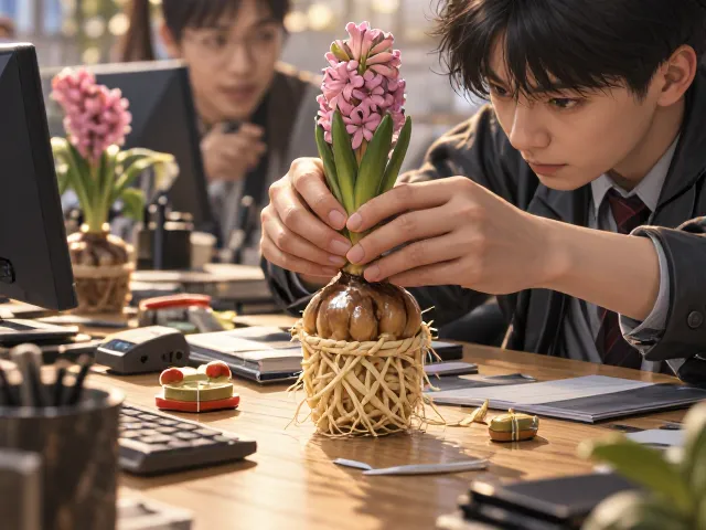 风信子根观美学,办公室桌面编织编结创意装饰指南