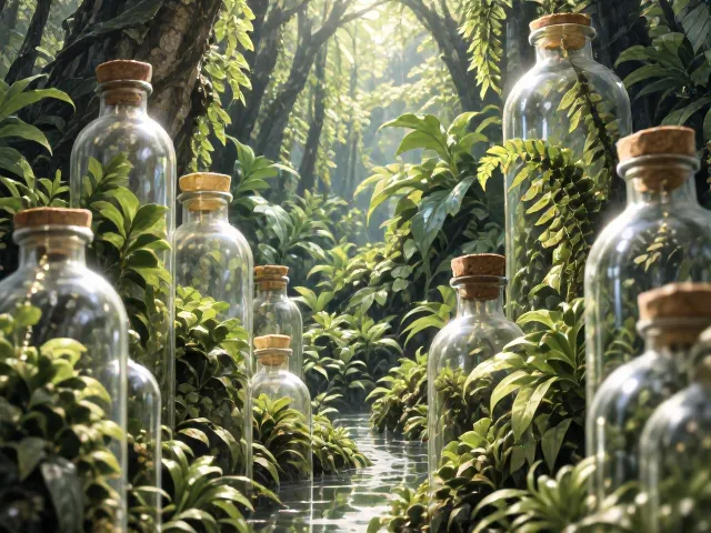 雨林缸造景，高低错落玻璃瓶打造立体生态美景