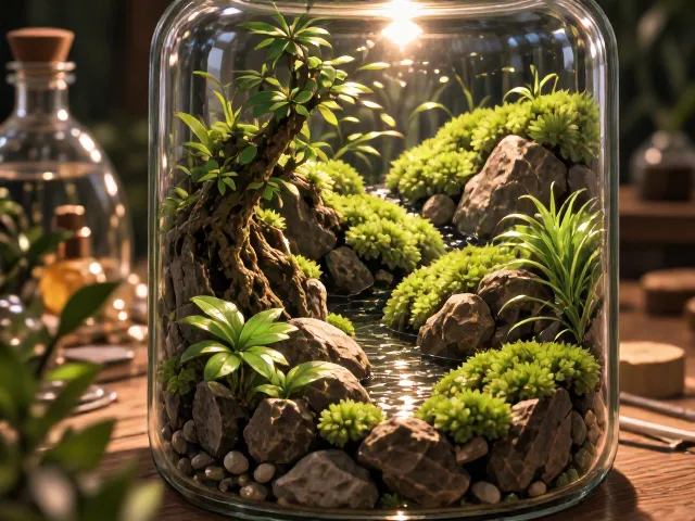 DIY苔藓玻璃瓶景材料包,新手入门教程与创意微景观制作指南